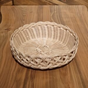 Arhavi Dalgalı Örgü Sığ Bambu Sunum Sepeti