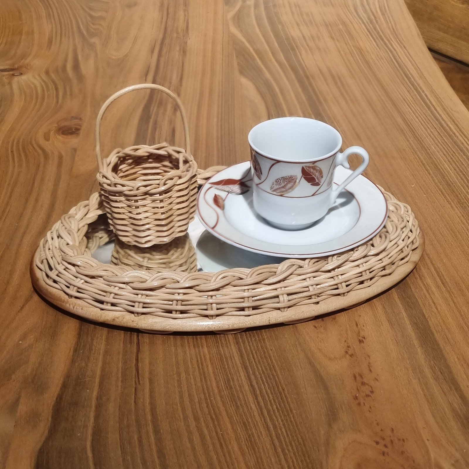 Bambu Kahve Sunum Tepsisi ve Mini Lokumluk Seti - Görsel 2