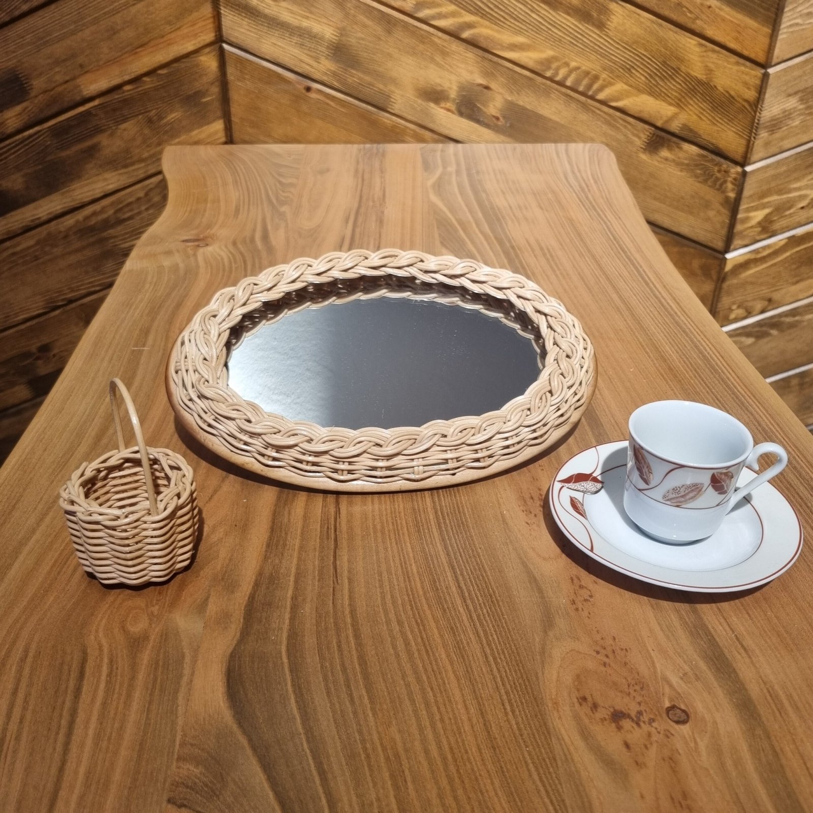 Bambu Kahve Sunum Tepsisi ve Mini Lokumluk Seti - Görsel 3