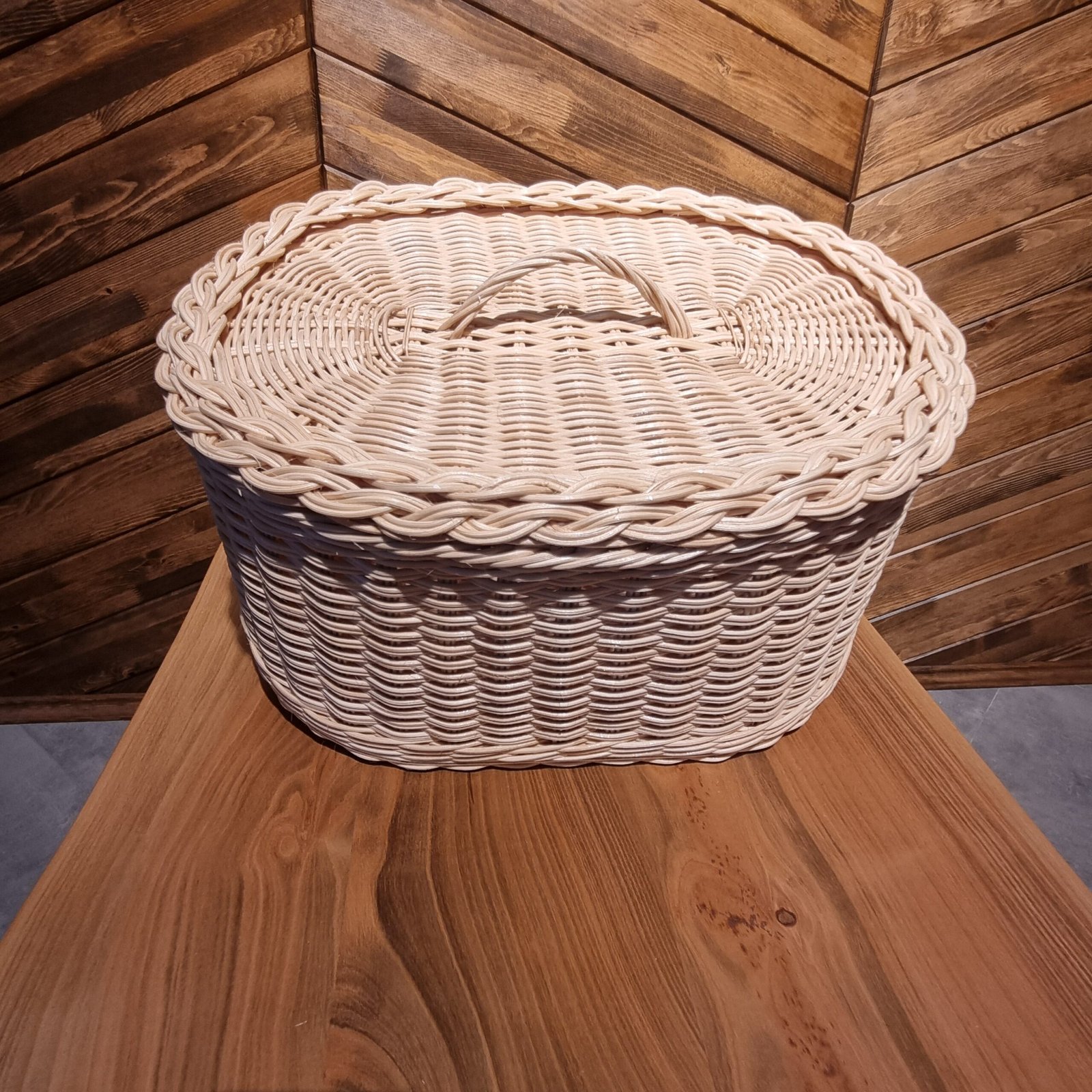 Oval Kapaklı Bambu Düzenleyici Sandık - Görsel 3