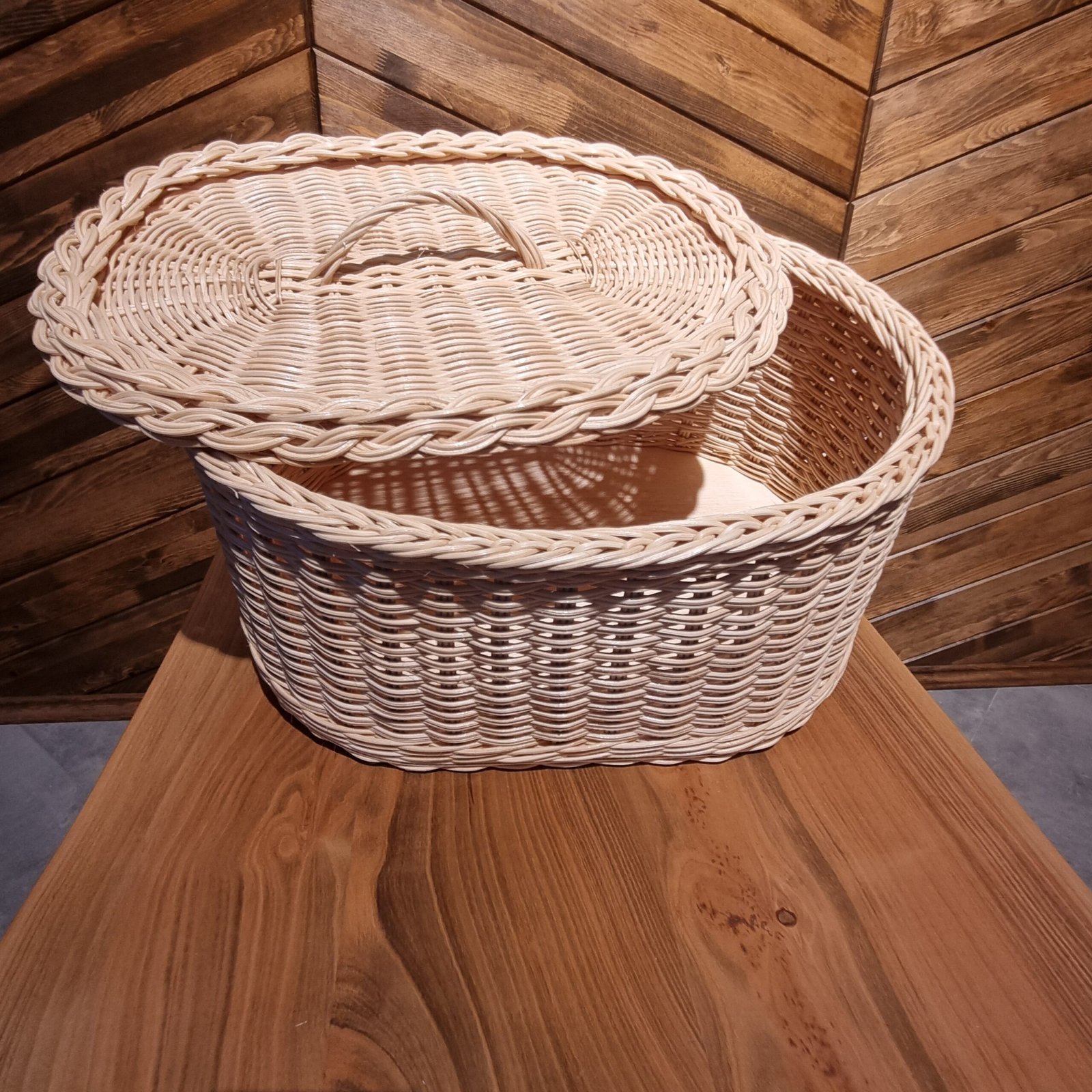 Oval Kapaklı Bambu Düzenleyici Sandık